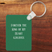 King of Hearts Custom Name Play Card Sleutelhanger (Achterkant)