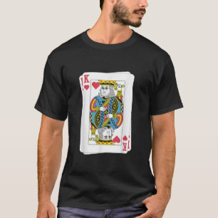 King of Hearts Deck of Cards Halloween bijpassende T-shirt