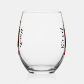 King of Hearts Design Stemless wijnglas Wijnglas Zonder Voet (Rechts)