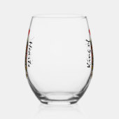 King of Hearts Design Stemless wijnglas Wijnglas Zonder Voet (Links)