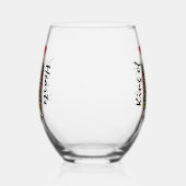 King of Hearts Design Stemless wijnglas Zonder Voet (Links)