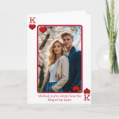 King of Hearts Foto aangepaste tekst Valentijnsdag Feestdagen Kaart (Voorkant)