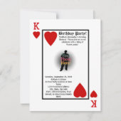 King of Hearts Jongens Verjaardagsfeestuitnodiging Kaart (Voorkant)