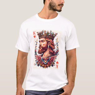 King of Hearts Kaart Illustratie T-shirt