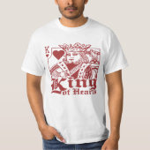 King of Hearts Kaart speelt Mannen van Valentijn T-shirt (Voorkant)