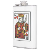 King of Hearts: koninklijk rood en goud Heupfles (Links)