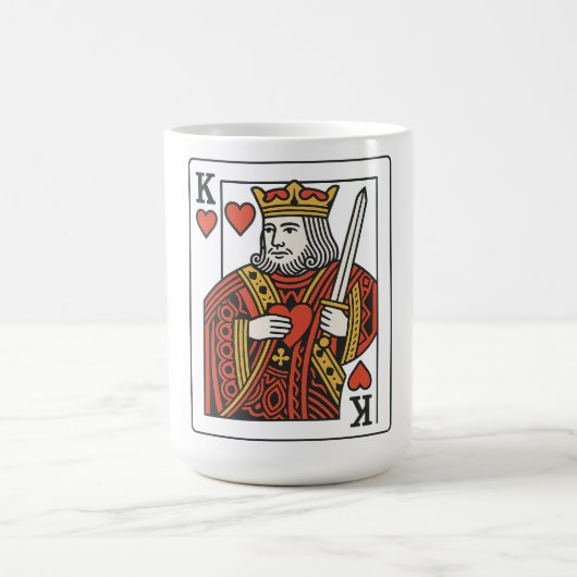 King of Hearts: koninklijk rood en goud Koffiemok (Center)