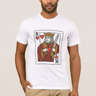 King of Hearts: koninklijk rood en goud T-shirt