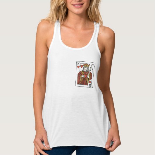 King of Hearts: koninklijk rood en goud Tanktop (Voorkant)