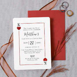 King of Hearts Las Vegas Bachelor Party Kaart