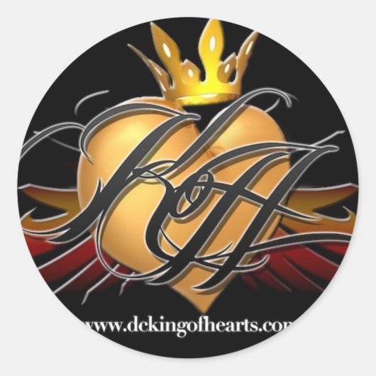 King of Hearts Logo Sticker (Voorkant)