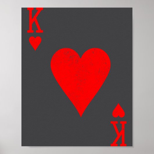 King Of Hearts Matching Couple Saint Valentine's D Poster (Voorkant)