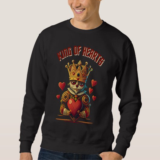 King Of Hearts Matching Couple Saint Valentine's D Trui (Voorkant)