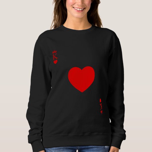 King Of Hearts Matching Couple Saint Valentine's D Trui (Voorkant)