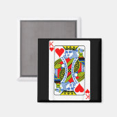 King Of Hearts Playing Card Valentine Costume  Magneet (Voorkant / Achterkant)