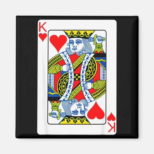 King Of Hearts Playing Card Valentine Costume  Magneet (Voorkant)