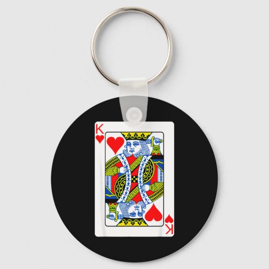 King Of Hearts Playing Card Valentine Costume  Sleutelhanger (Voorkant)