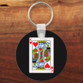 King Of Hearts Playing Card Valentine Costume  Sleutelhanger (Voorkant)