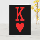 King Of Hearts Queen Of Hearts Couples Matching Me Kaart (Gele Bloem)