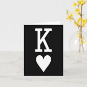 King Of Hearts Queen Of Hearts Couples Matching Me Kaart (Gele Bloem)