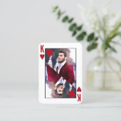 King of Hearts Rood Wit Foto Poker Casino Visitekaartje (Staand voorkant)