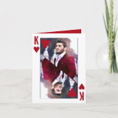 King of Hearts Rood Wit Foto Valentijnsdag Kaart (Voorkant)