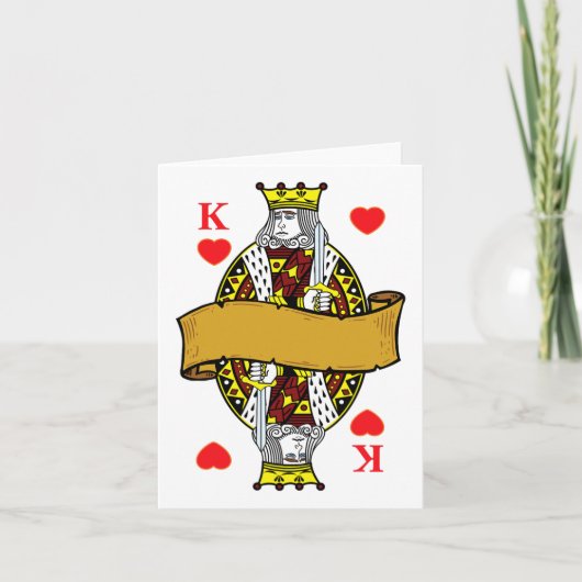 King of Hearts speelkaarten Halloween kostuum Shi Kaart (Voorkant)