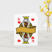 King of Hearts speelkaarten Halloween kostuum Shi Kaart (Gele Bloem)