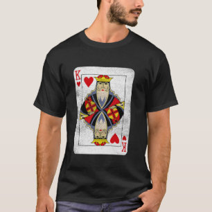 King of Hearts speelkaarten Halloween Party Kostu T-shirt