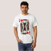 King of Hearts spelen Kaart T-shirt (Voorkant volledig)