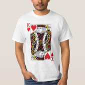 King of Hearts spelen Kaart T-shirt (Voorkant)