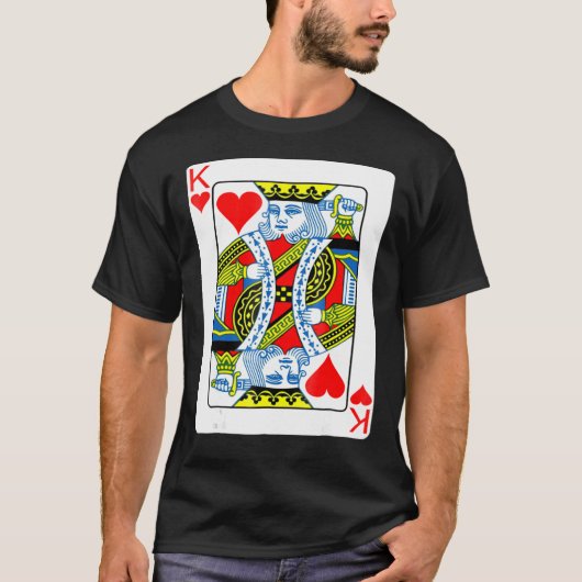 King of Hearts spelen Kaart Valentijnsdag T-shirt (Voorkant)