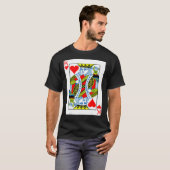 King of Hearts spelen Kaart Valentijnsdag T-shirt (Voorkant volledig)