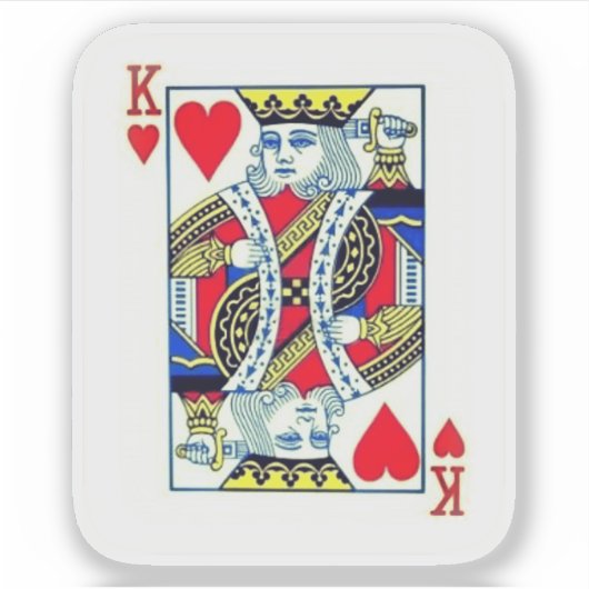KING OF HEARTS STICKER (Voorkant)