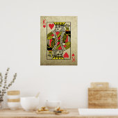 King of Hearts  Style Pplaykaarten Poster (Keuken)