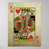 King of Hearts  Style Pplaykaarten Poster (Voorkant)