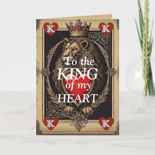 King of hearts Valentijn's Day Spelen Kaart (Voorkant)