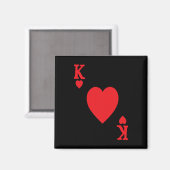 King Of Hearts Valentijnsdag Lover Royal Flush J Magneet (Voorkant / Achterkant)