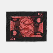 King Of Hearts Valentines Day Cool V-day Couple Ma Fleece Deken (Voorkant (Horizontaal))