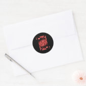 King Of Hearts Valentines Day Cool V-day Couple Ma Ronde Sticker (Envelop)