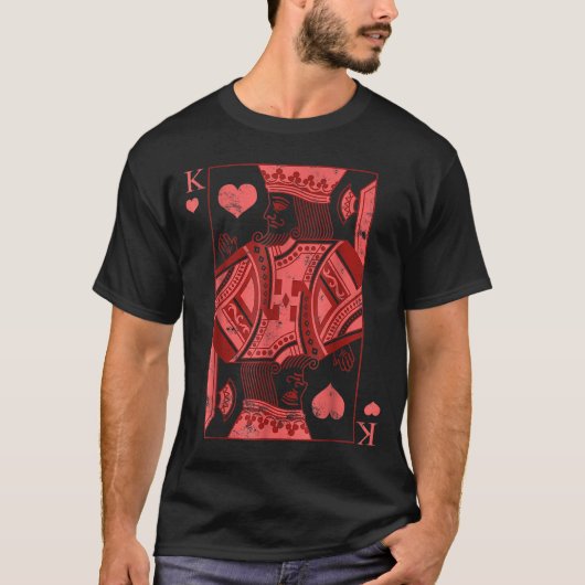 King Of Hearts Valentines Day Cool V-day Couple Ma T-shirt (Voorkant)