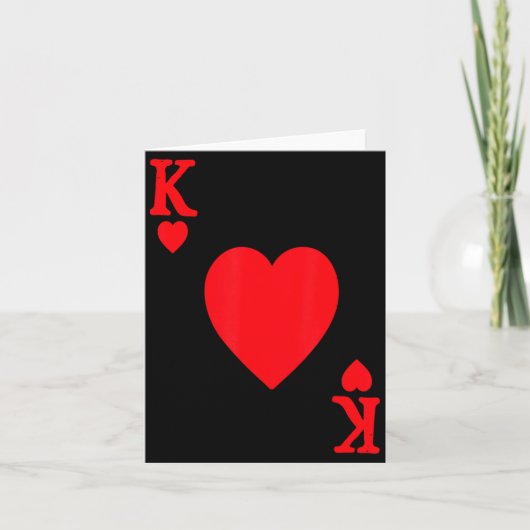 King Of Hearts Valentine's Day Lover Royal Flush F Kaart (Voorkant)