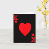 King Of Hearts Valentine's Day Lover Royal Flush F Kaart (Gele Bloem)