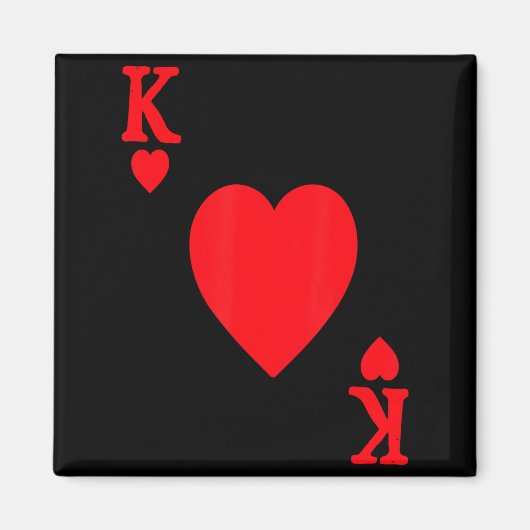 King Of Hearts Valentine's Day Lover Royal Flush F Magneet (Voorkant)