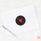 King Of Hearts Valentine's Day Lover Royal Flush F Ronde Sticker (Envelop)