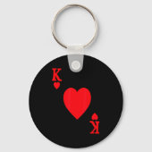 King Of Hearts Valentine's Day Lover Royal Flush F Sleutelhanger (Voorkant)