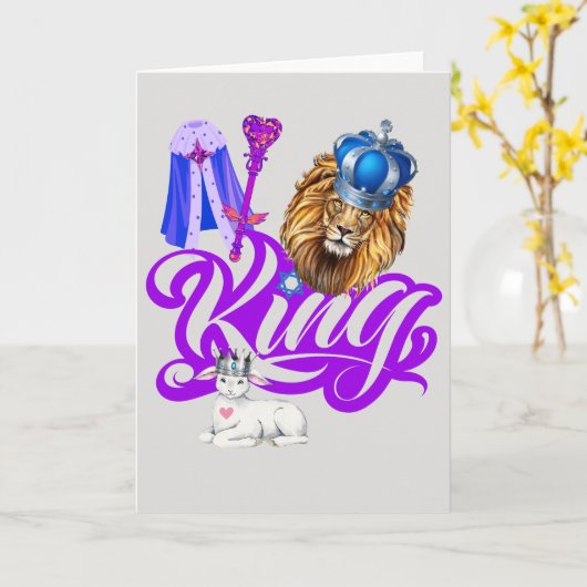 King of Heaven and Earth Wenskaart Kaart (Gele Bloem)