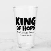 King of Hops - Craft Hops Power Custom Glas (Voorkant)