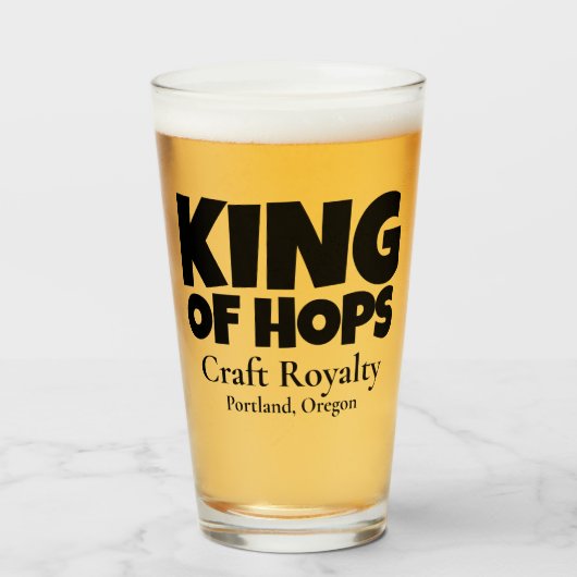 King of Hops - Craft Royalty-vrije verkoop - Custo Glas (Voorkant gevuld)