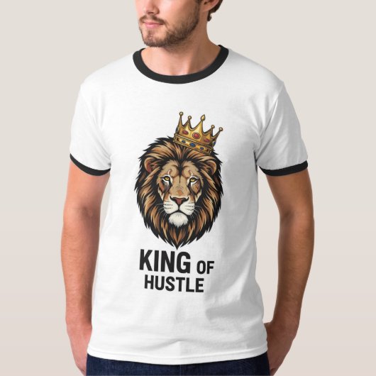 King of Hustle – Lion Crown T-shirt (Voorkant)